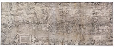 "Nosso City, mapa de Londres de 1560 (cópia do woodblock) de Ralph Agas